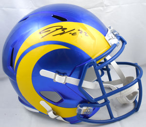 Blake Corum Autographed Los Angeles Rams F/S Speed Helmet- Beckett W Hologram