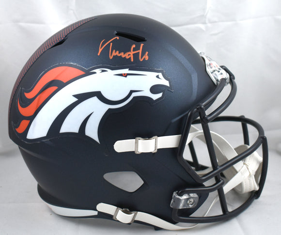 Troy Franklin Autographed Denver Broncos F/S Speed Helmet- Beckett W Hologram