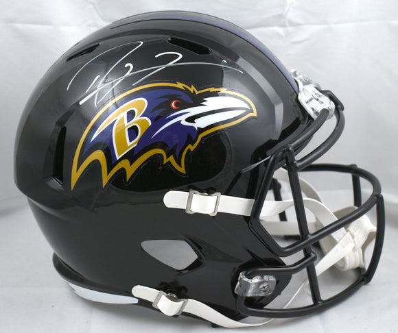 Ray Lewis Autographed Baltimore Ravens F/S Speed Helmet n/o - Beckett W Hologram