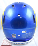 Blake Corum Signed Los Angeles Rams F/S Authentic Speed Helmet- Beckett W Holo