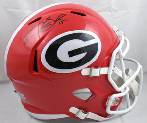 Carson Beck Autographed Georgia Bulldogs F/S Speed Helmet- Beckett W Hologram