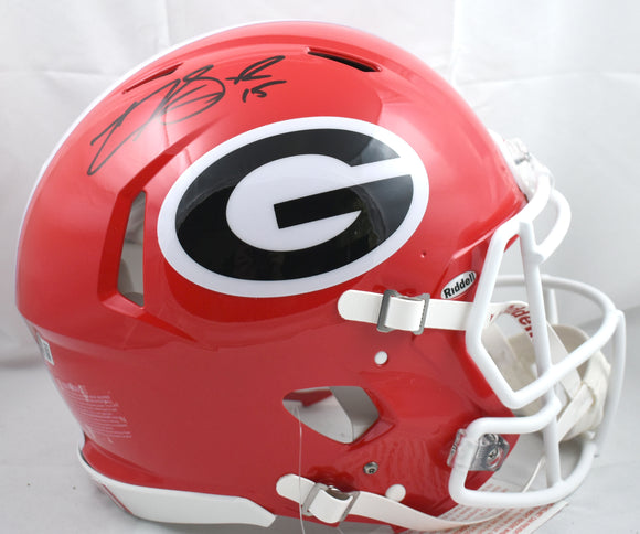 Carson Beck Signed Georgia Bulldogs F/S Speed Authentic Helmet- Beckett W Holo