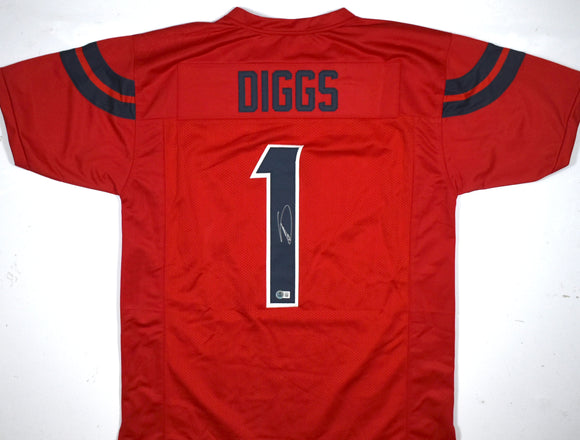 Stefon Diggs Autographed Red Pro Style Jersey - Beckett W Hologram *Silver