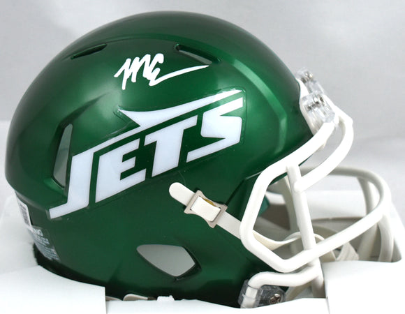 Malachi Corley Autographed New York Jets Speed Mini Helmet - Beckett W Hologram