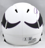 Jordan Addison Autographed Vikings Lunar Speed Mini Helmet-Beckett W Hologram