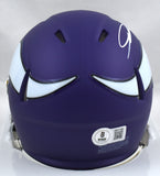 Jordan Addison Autographed Minnesota Vikings Speed Mini Helmet-Beckett W Holo