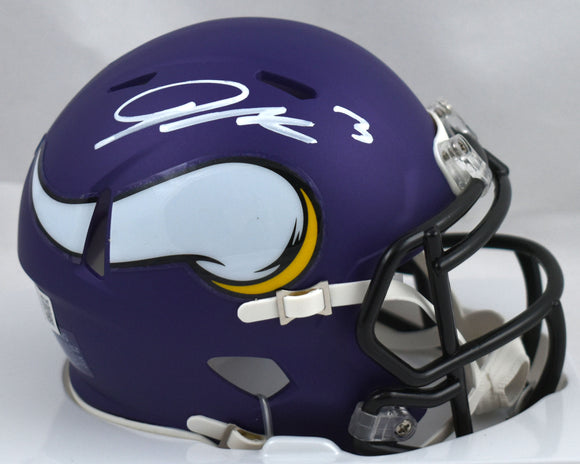 Jordan Addison Autographed Minnesota Vikings Speed Mini Helmet 3 -Beckett W Holo