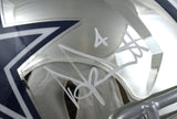 Dak Prescott Autographed Dallas Cowboys F/S Chrome Speed Helmet - Beckett W Holo