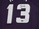 Steve Nash Signed Suns Mitchell & Ness Swingman Purple Jersey- Beckett W Holo