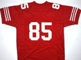 George Kittle Autographed Red Pro Style Jersey - Beckett W Hologram *Black