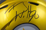 TJ Watt Autographed Steelers Flash F/S Speed Authentic Helmet - Beckett W Holo