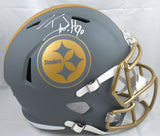 TJ Watt Autographed Pittsburgh Steelers Slate F/S Speed Helmet - Beckett W Holo