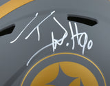 TJ Watt Autographed Pittsburgh Steelers Slate F/S Speed Helmet - Beckett W Holo