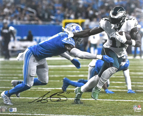 AJ Brown Signed Philadelphia Eagles 16x20 Running Photo - Beckett W Hologram