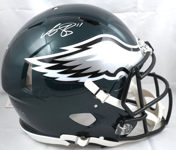 A.J. Brown Autographed Eagles F/S Speed Authentic Helmet- Beckett W Hologram