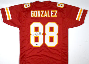 Tony Gonzalez Autographed Red Pro Style Jersey - Beckett W Hologram *Black