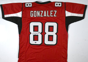 Tony Gonzalez Autographed Red Pro Style Jersey - Beckett W Hologram *Black