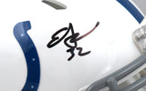 Edgerrin James Autographed Colts Speed Mini Helmet - Beckett W Hologram *Black