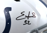 Edgerrin James Autographed Indianapolis Colts F/S Speed Helmet- Beckett W Holo