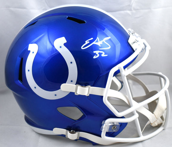 Edgerrin James Signed Indianapolis Colts Full Size Speed Replica Helmet BAS