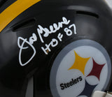 Joe Greene Autographed Steelers Speed Mini Helmet w/ HOF - Beckett W Holo *White