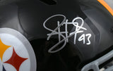 Troy Polamalu Autographed Steelers F/S 63-76 Speed Helmet - Beckett W Hologram