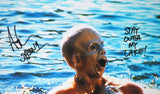 Ari Lehman Autographed 16x20 Drown Photo Stay out of my Lake - Beckett W Holo