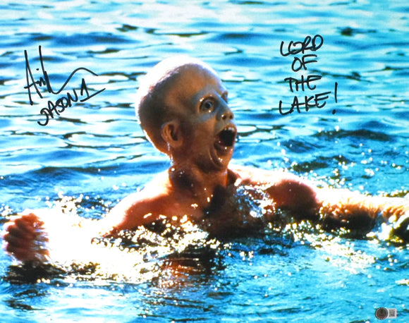 Ari Lehman Autographed 16x20 Drown Photo Lord of the Lake - Beckett W Hologram