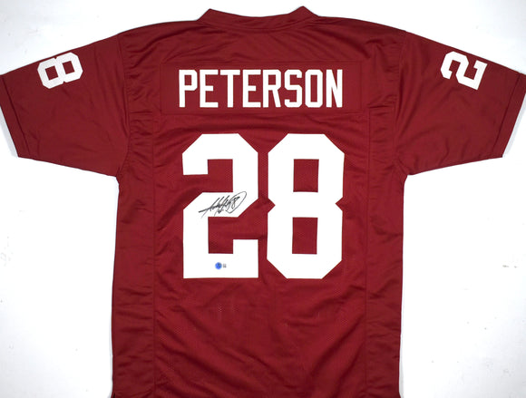 Adrian Peterson Autographed Maroon College Style Jersey-Beckett W Hologram*Black