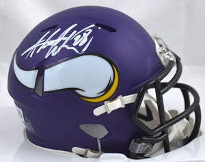 Adrian Peterson Autographed Vikings Speed Mini Helmet - Beckett W Holo *White