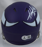 Adrian Peterson Autographed Vikings Speed Mini Helmet - Beckett W Holo *White