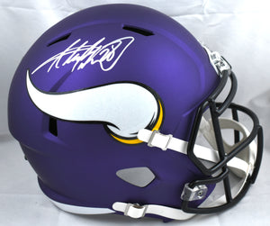 Adrian Peterson Autographed Minnesota Vikings F/S Speed Helmet - Beckett W Holo