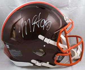 Myles Garrett Signed Browns F/S Flash Speed Authentic Helmet - Beckett W Holo