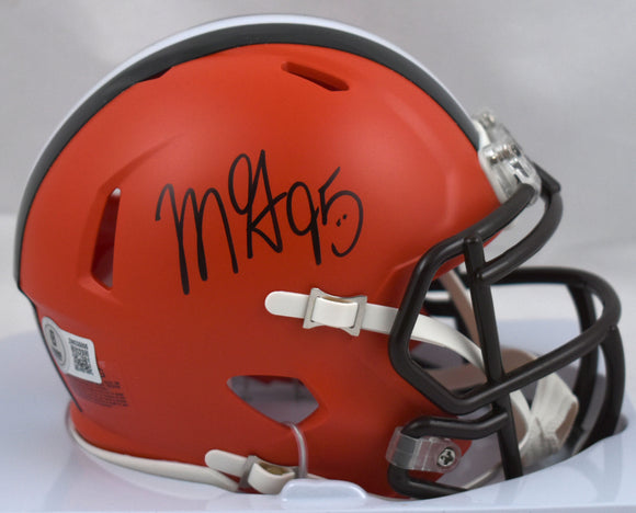 Myles Garrett Signed Cleveland Browns Speed Mini Helmet - Beckett W Holo *Black