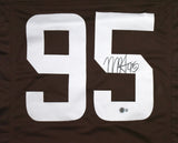 Myles Garrett Autographed Brown Pro Style Jersey - Beckett W Hologram *Black