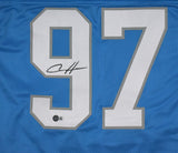 Aidan Hutchinson Autographed Blue Pro Style Jersey - Beckett W Hologram *Black