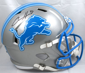 Aidan Hutchinson Autographed Detroit Lions F/S Speed Helmet- Beckett W Hologram