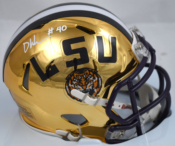 Devin White AutographedSigned LSU Tigers White Speed Mini Helmet BAS - Multi