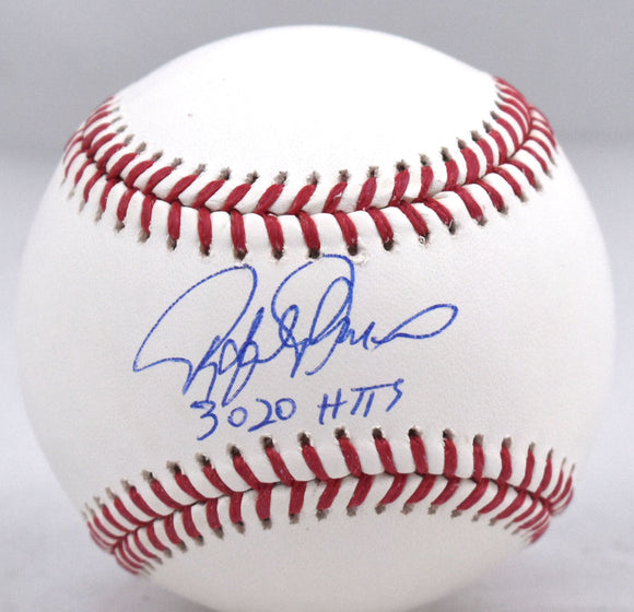 Rafael Palmeiro Signed Rawlings OML Baseball w/ 3020 Hits - Beckett W Hologram