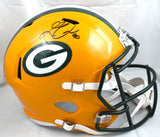 Lukas Van Ness Autographed Green Bay Packers F/S Speed Helmet- Beckett W Holo