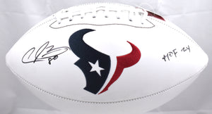 Andre Johnson Autographed Houston Texans Logo Football w/ HOF - JSA W *Black