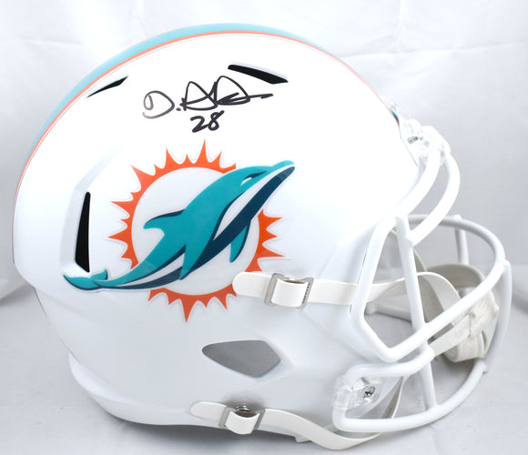 De'Von Achane Autographed Miami Dolphins F/S Speed Helmet - Beckett W Hologram