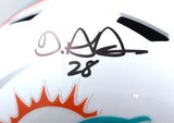 De'Von Achane Autographed Miami Dolphins F/S Speed Helmet - Beckett W Hologram