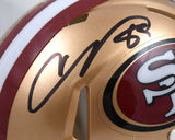 Vernon Davis Autographed 49ers Speed Mini Helmet - Beckett W Hologram *Black