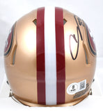 Vernon Davis Autographed 49ers Speed Mini Helmet - Beckett W Hologram *Black