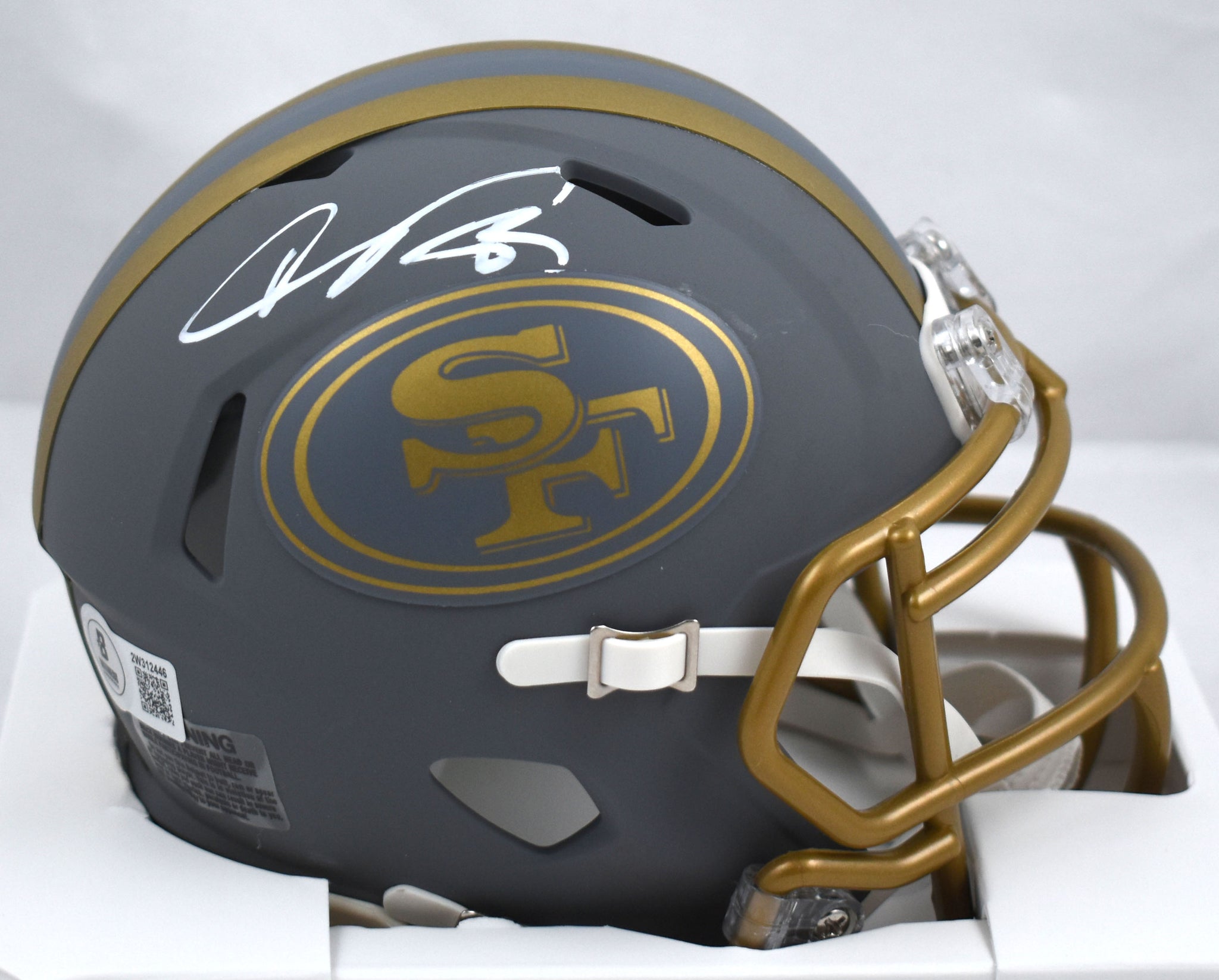 Vernon Davis autographed authentic mini helmet