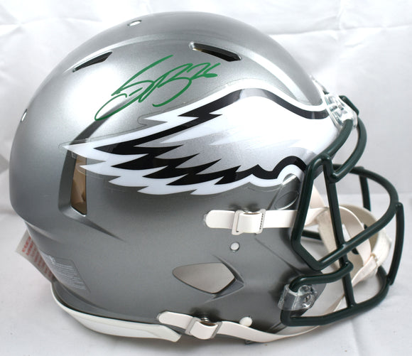 Saquon Barkley Signed Eagles F/S Flash Speed Authentic Helmet - Beckett W Holo