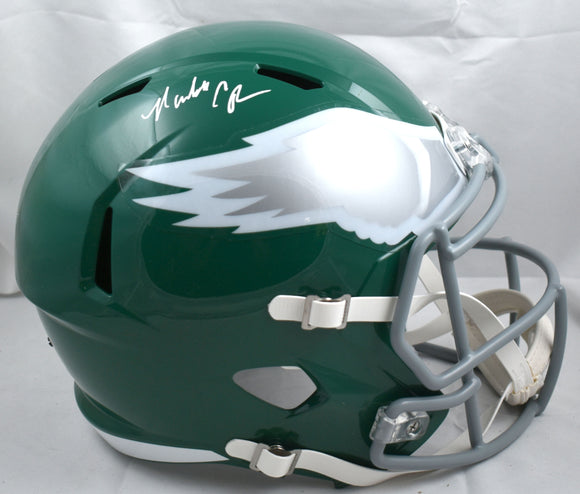 Randall Cunningham Autographed Eagles 74-95 F/S Speed Helmet - Beckett W Holo