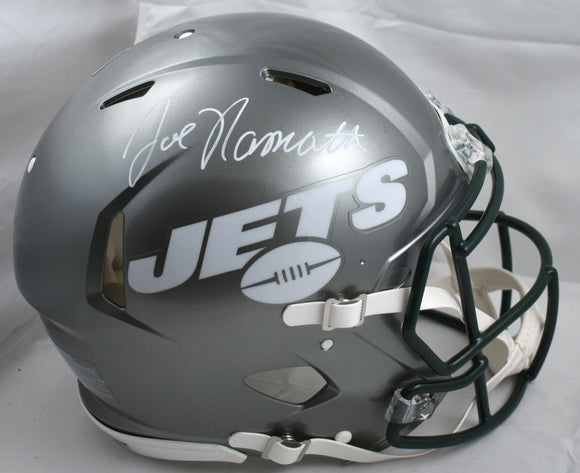 Joe Namath Signed Jets F/S Flash Speed Authentic Helmet - Beckett W Hologram