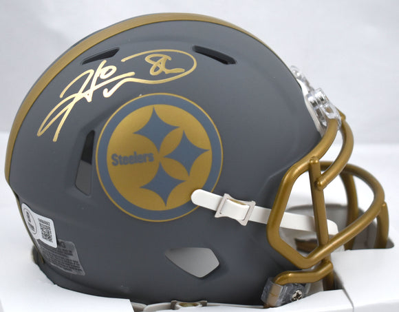 Hines Ward Signed Pittsburgh Steelers Slate Speed Mini Helmet - Beckett W Holo